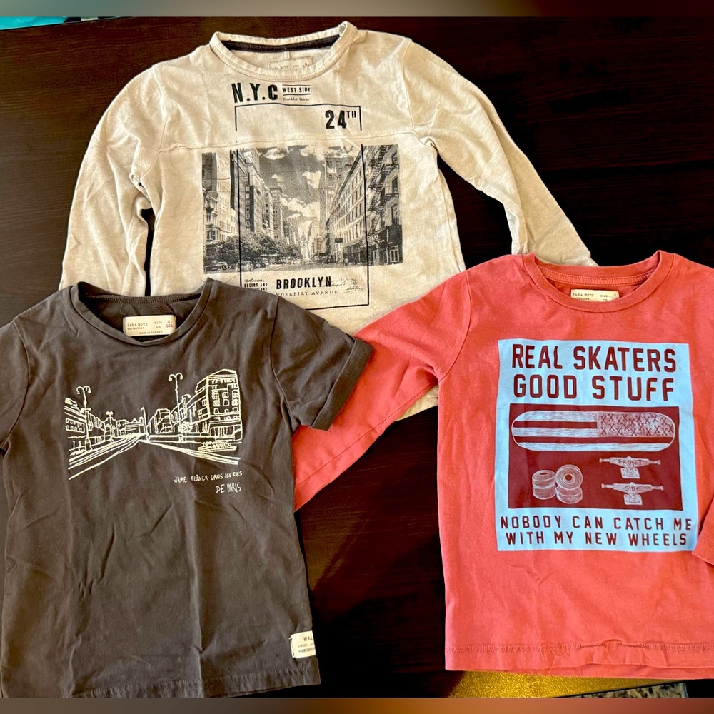 Zara Boys Tees Casual Collection